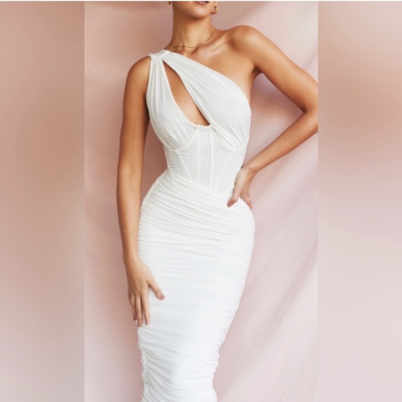 House of CB White One-Shoulder Dress - Picture 1 of 10
